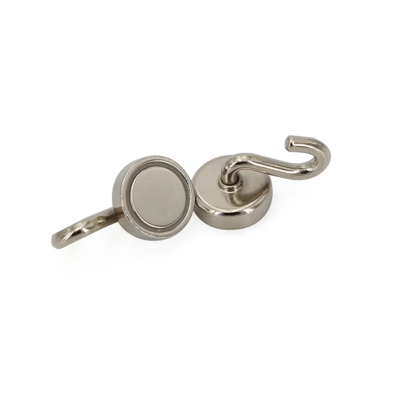 [SNS16] Neodymium Pot Magneet met Open Haak - SNS Serie (16 mm)
