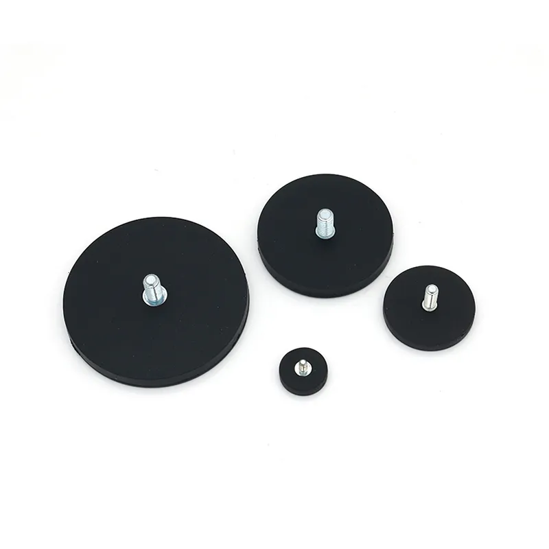 Rubber Beklede Neodymium Magneet met Externe Draadstang - STC Serie