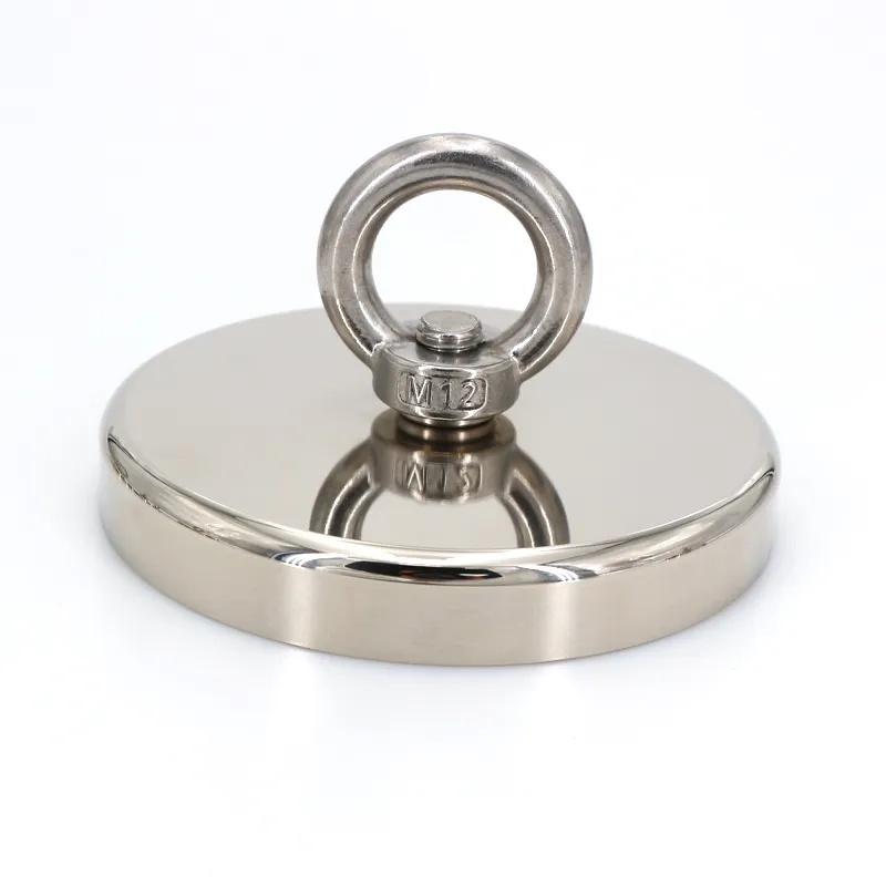 Neodymium Vismagneet met RVS Oogbout - SNJ & LNJ Serie