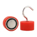 Neodymium Haakmagneet met Rubber Coating - LSE Serie